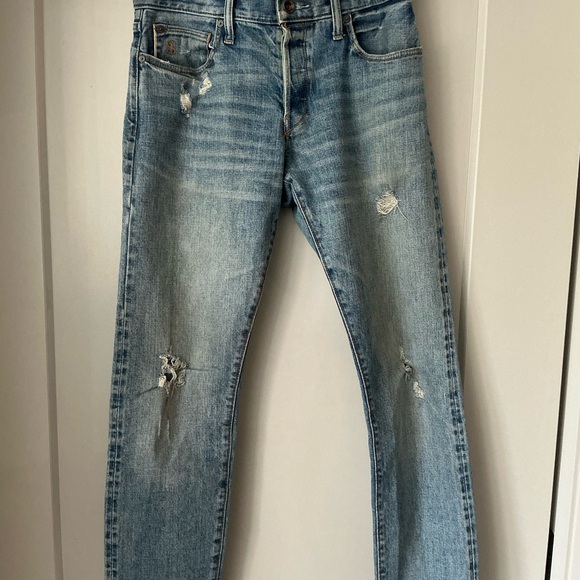 Todd Snyder Blue Straight Jeans Slim Fit